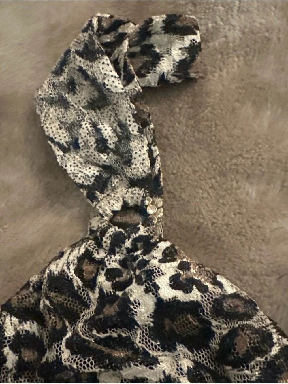 Animal print vintage express ruched top